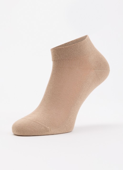 Falke Sensitive London sneakersokken met logo - detail beige