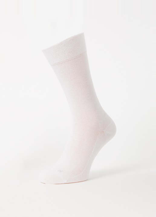 Falke Sensitive London sokken in katoenblend - detail wit