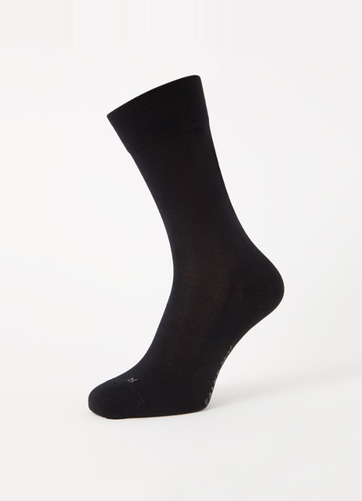 Falke Sensitive London sokken in katoenblend - detail 3 zwart