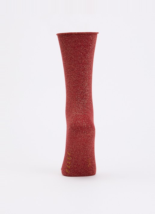 Falke Shiny sokken   - voorkant 3 rood