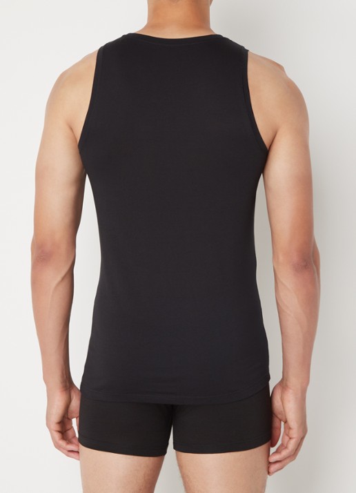 Falke Singlet van  katoen - achterkant 3 zwart