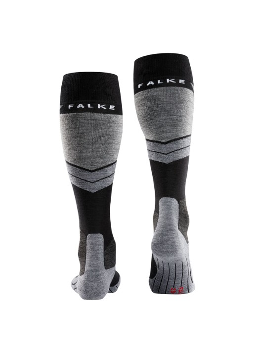 Falke SK4 skisokken in wolblend - detail 3 zwart