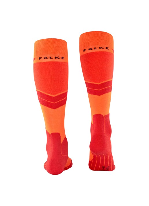 Falke SK4 skisokken in wolblend - detail orange