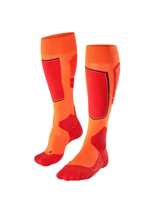 Falke SK4 skisokken in wolblend - voorkant 5 orange