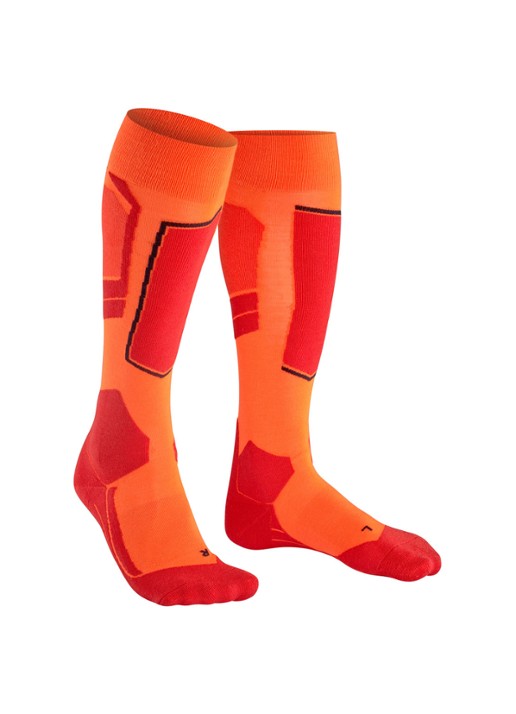 Falke SK4 skisokken in wolblend - voorkant 6 orange