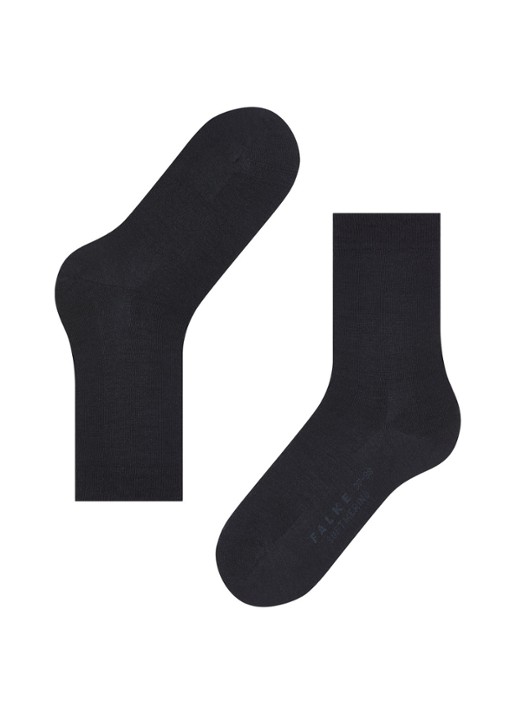 Falke Sofmerino sokken - detail 4 donkerblauw