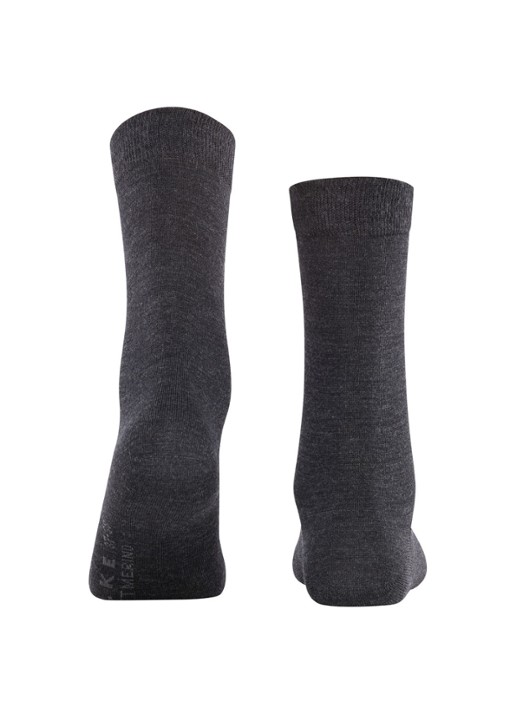 Falke Sofmerino sokken - detail antraciet
