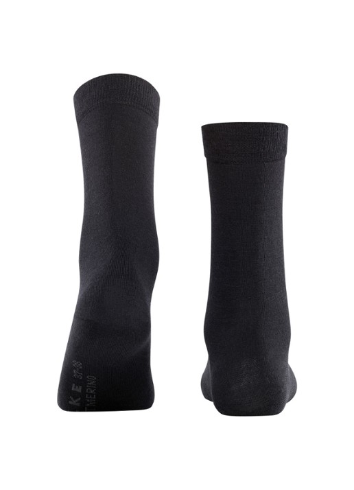 Falke Sofmerino sokken - detail 3 zwart