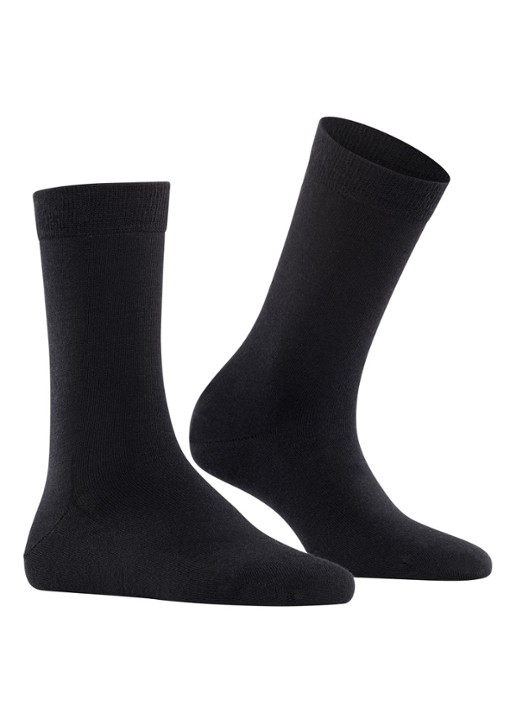 Falke Sofmerino sokken - voorkant 2 zwart