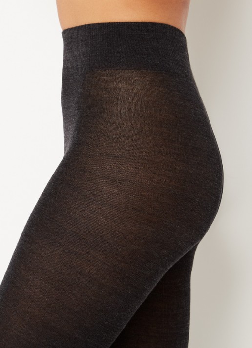 Falke Soft Merino maillot in wolblend - detail 2 antraciet