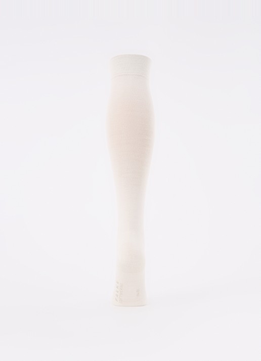 Falke Softmerino kniekousen in scheerwolblend - voorkant 3 gebroken wit