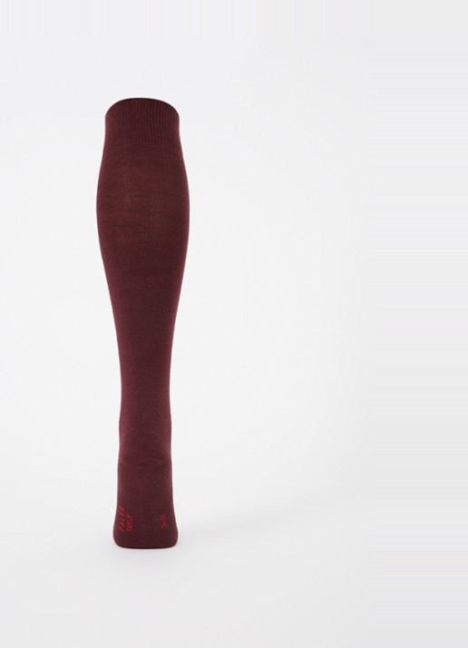 Falke Softmerino kniekousen in wolblend - voorkant 3 bordeauxrood