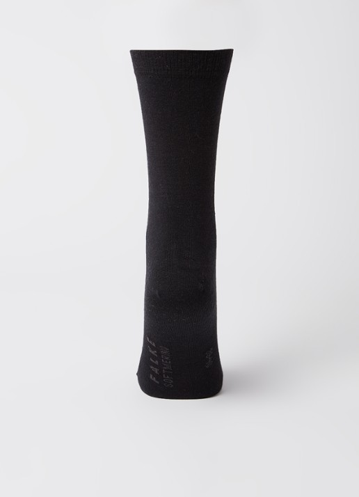 Falke Softmerino sokken 2-pack - voorkant 2 zwart
