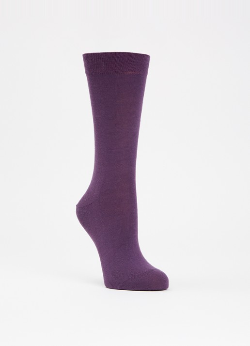 Falke Softmerino sokken in scheerwolblend - voorkant 2 paars