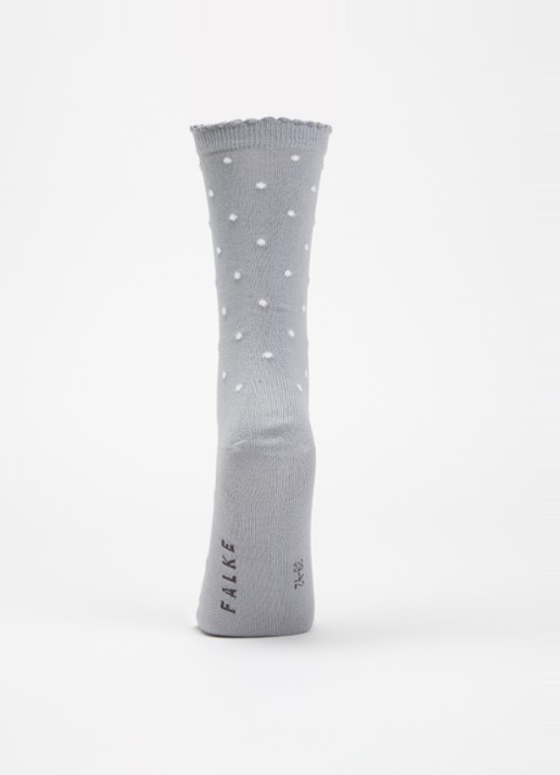 Falke Spike Dot sokken met stippenprint - voorkant 2 grijs