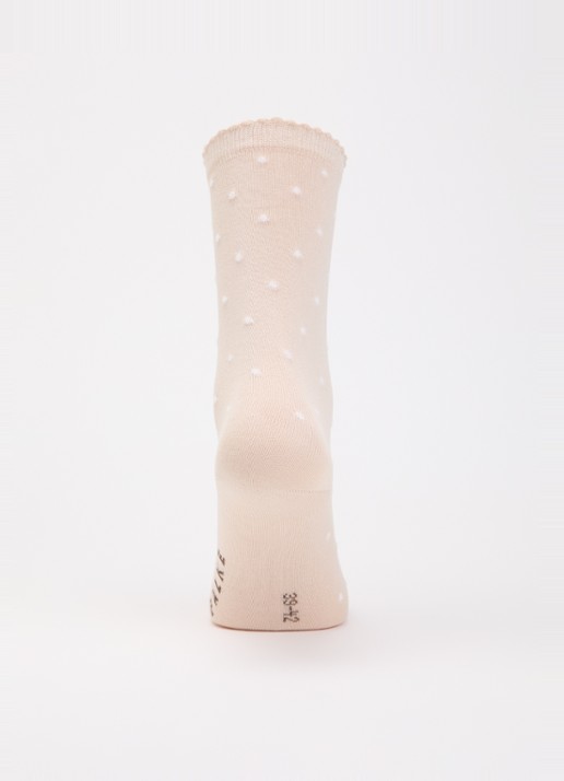 Falke Spike Dot sokken met stippenprint - voorkant 3 beige