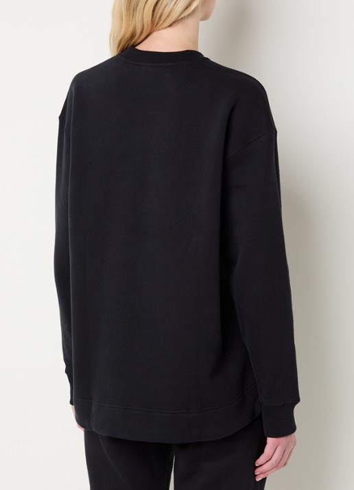 Falke Sweater met logo - achterkant 3 zwart