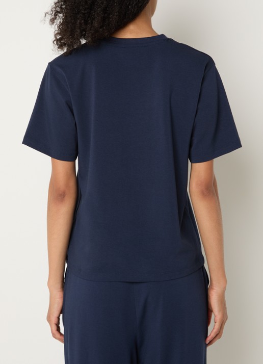 Falke T-shirt met ronde hals - achterkant 4 blauw