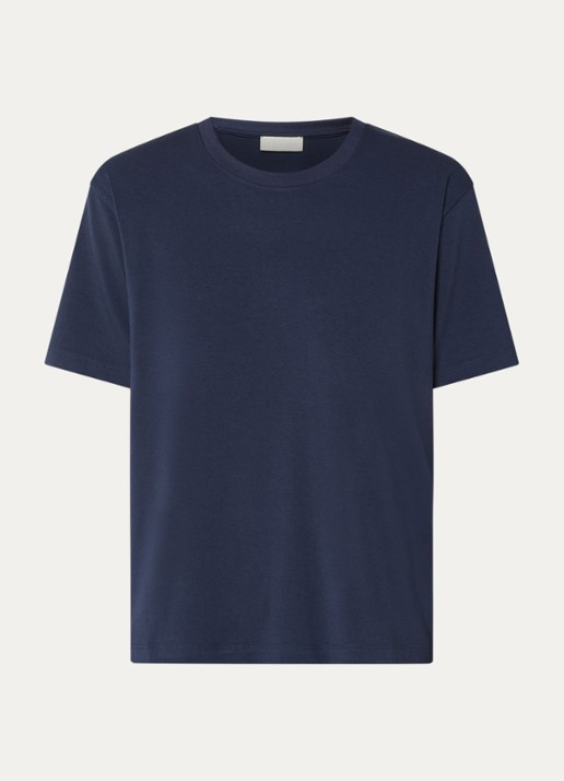 Falke T-shirt met ronde hals - voorkant blauw