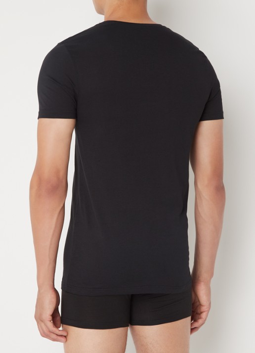 Falke T-shirt met ronde hals - achterkant 3 zwart