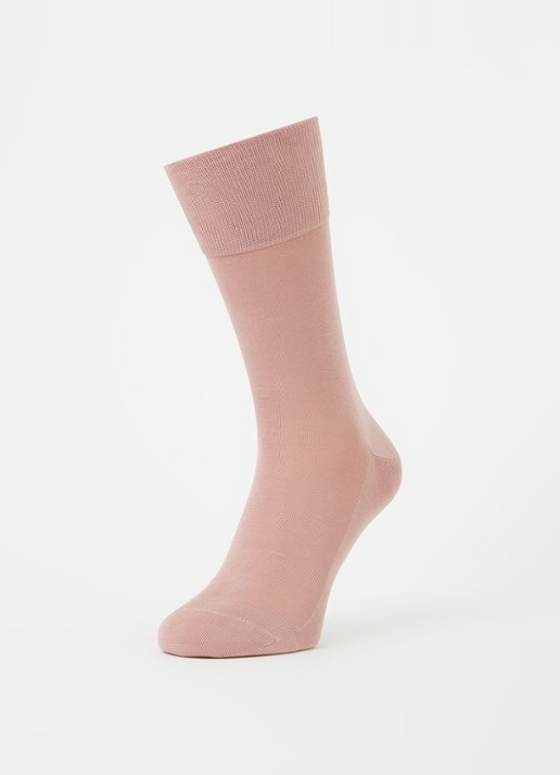 Falke Tiago sokken in  katoen blend  - detail oudroze