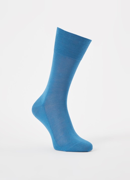 Falke Tiago sokken in  katoen blend  - voorkant blauw