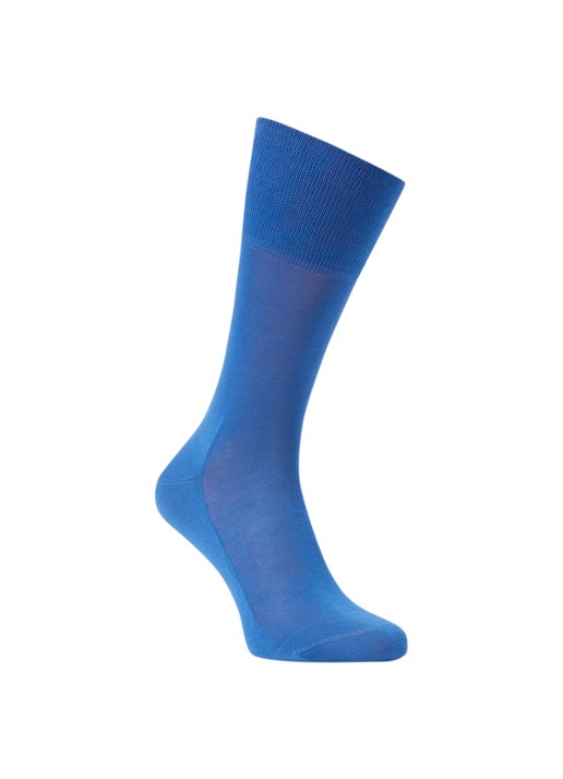 Falke Tiago sokken in  katoen blend  - voorkant 2 royalblauw