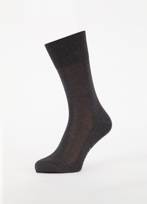 Falke Tiago sokken in  katoenblend in 3-pack - detail antraciet