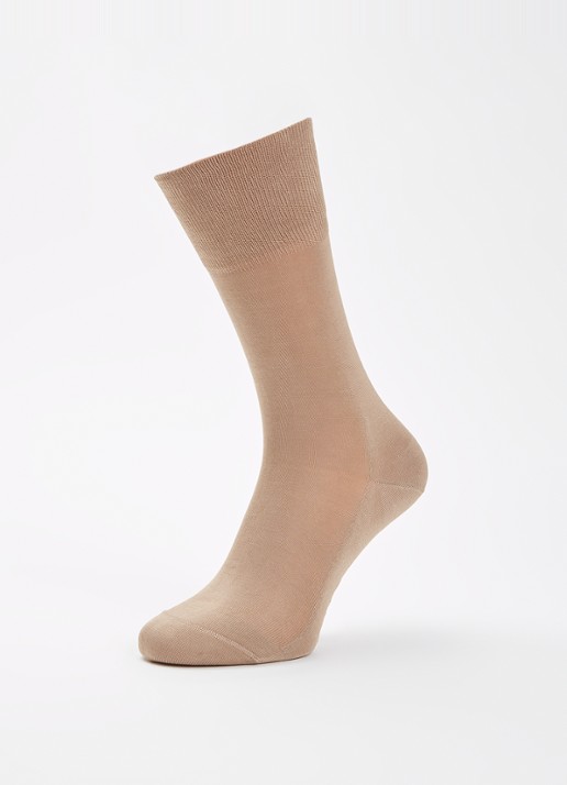 Falke Tiago sokken in katoenblend - detail camel
