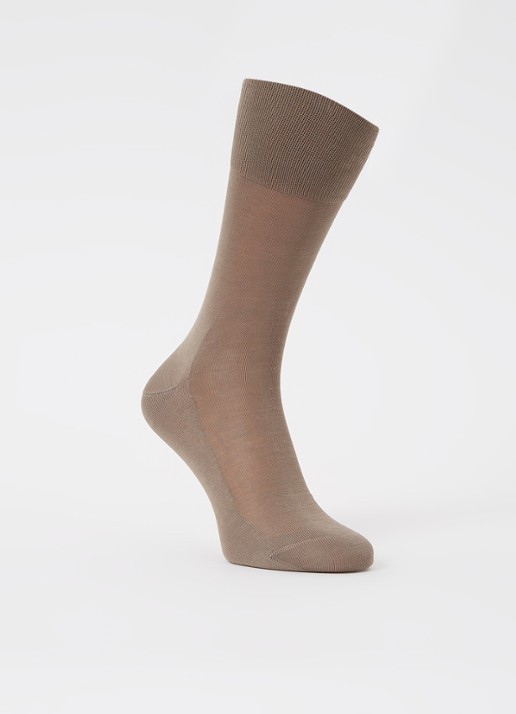 Falke Tiago sokken in katoenblend  - voorkant donkerkhaki