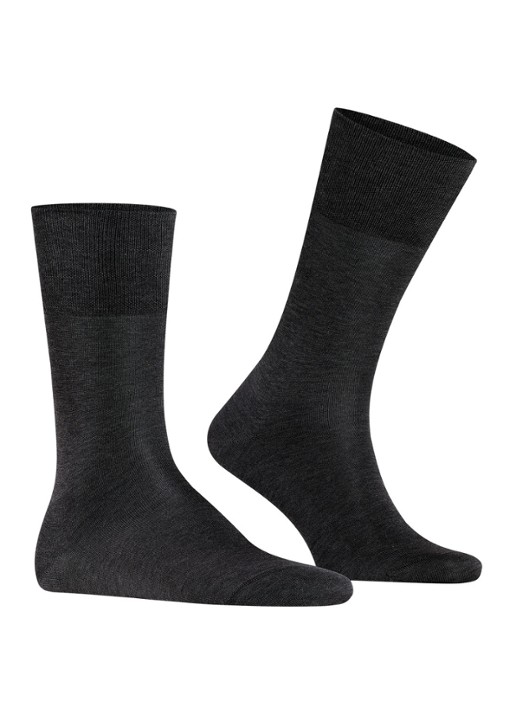 Falke Tiago sokken met anti-slip onderzijde - voorkant 2 antraciet