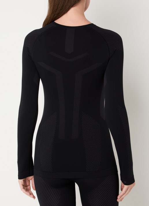Falke Trainings longsleeve met ronde hals - achterkant 3 zwart