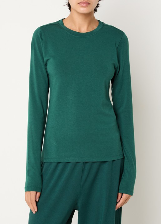 Falke Trui met ronde hals - detail 4 groen