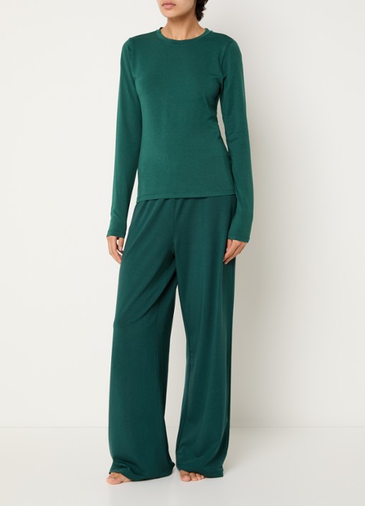 Falke Trui met ronde hals - voorkant 3 groen
