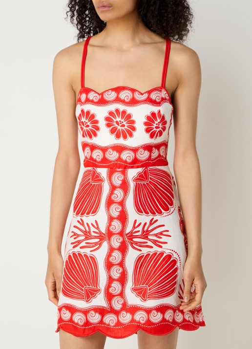 Farm Rio Ainika mini jurk van linnen met print