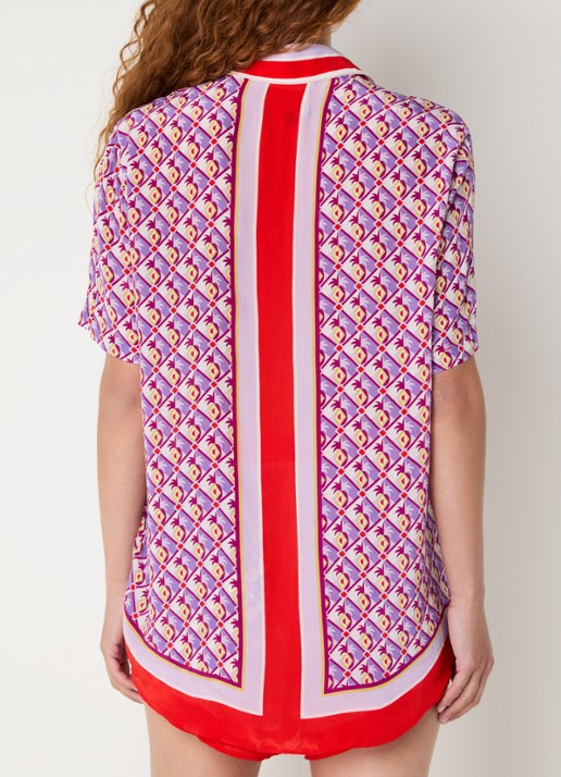 Farm Rio Blouse met print - achterkant 4 rood