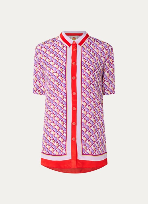 Farm Rio Blouse met print - voorkant rood