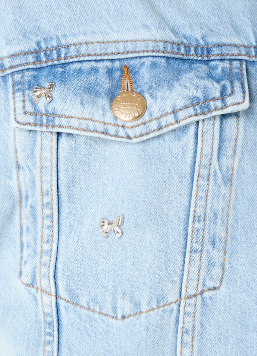 Farm Rio Bows spijkerjas met studs en borstzakken - detail 3 indigo