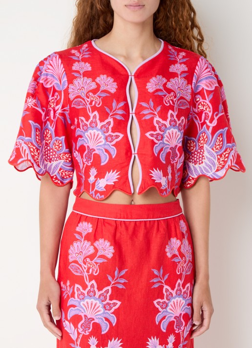 Farm Rio Cropped blouse met print
