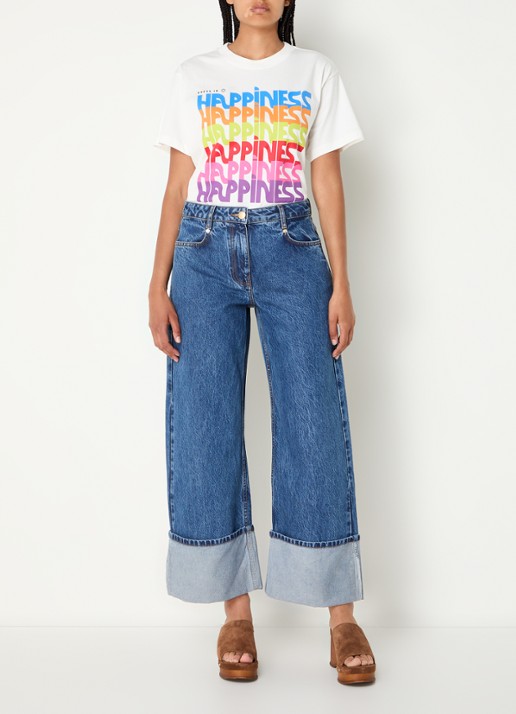 Farm Rio Dress In Happiness T-shirt met print - voorkant 2 gebroken wit