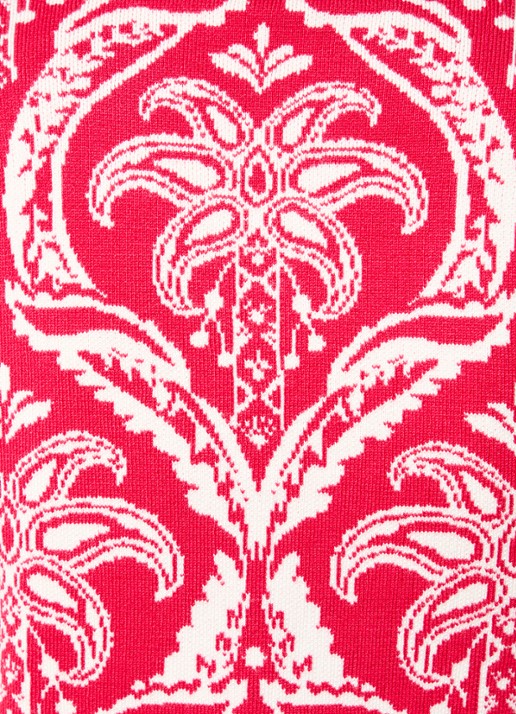 Farm Rio Fijngebreid cropped vest met print - detail 5 rood