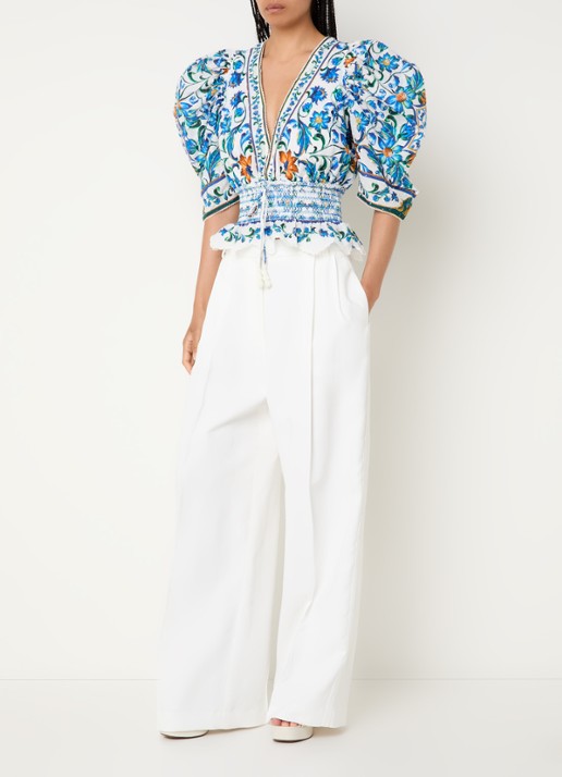Farm Rio Flora tuniek met print - voorkant 3 blauw