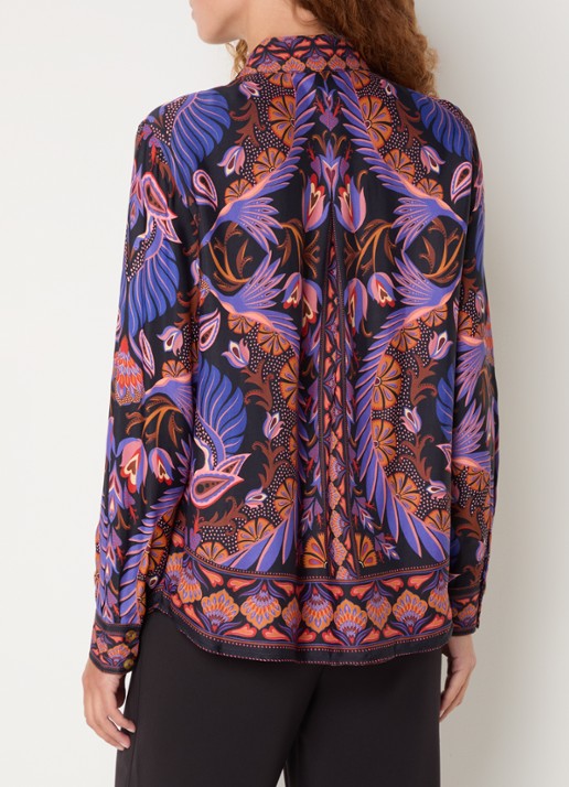 Farm Rio Forest blouse met print - achterkant 3 paars