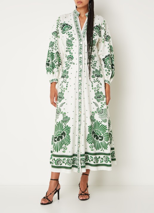 Farm Rio Forest Soul midi blousejurk met bloemenprint
