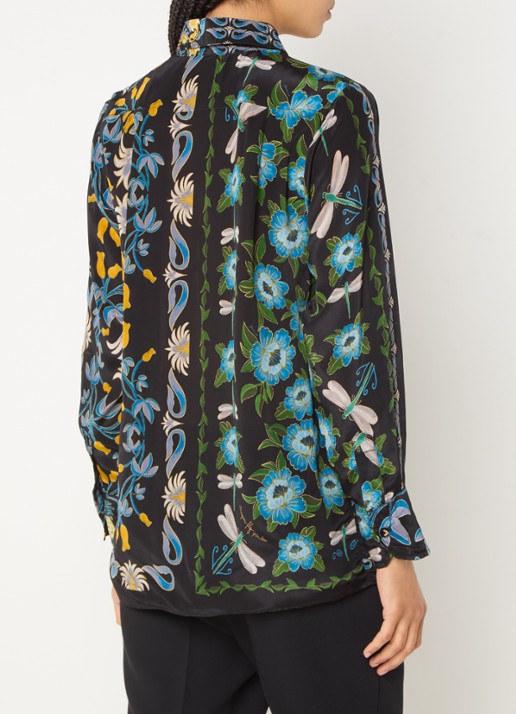 Farm Rio Garden blouse met print - achterkant 3 zwart