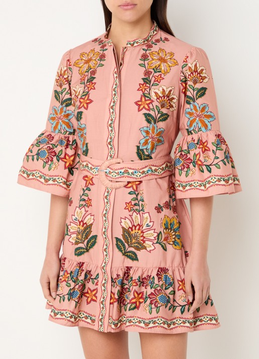 Farm Rio Garden Delight mini jurk met bloemenprint en ceintuur