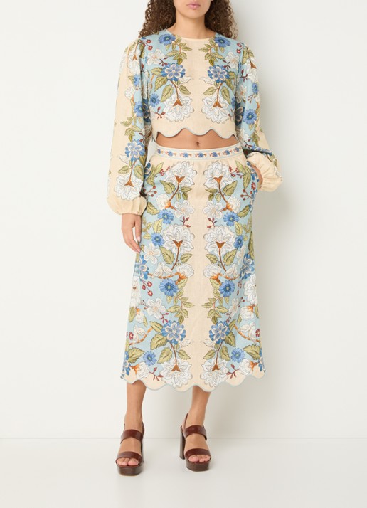Farm Rio Garden tuniek met print - voorkant 4 vanillegeel