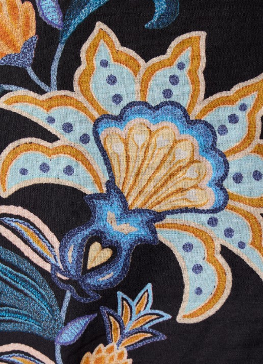 Farm Rio Gelaagde minirok met bloemenprint - detail 3 zwart
