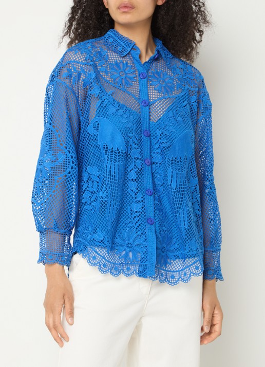Farm Rio Landscape Guipure blouse van kant