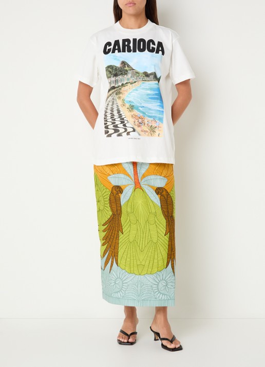 Farm Rio Landscape T-shirt met print - voorkant 3 wit